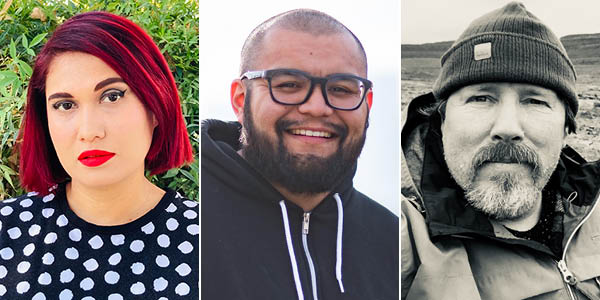 Author photos of Monique Quintana, Joseph Rios, and Brian Turner.